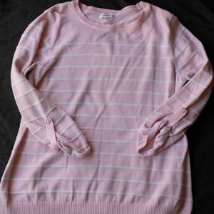 Pink and White striped Croft and Barrow Sweater